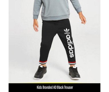 Kids Branded AD Black Trouser
